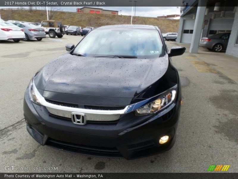 Crystal Black Pearl / Black 2017 Honda Civic EX-T Sedan