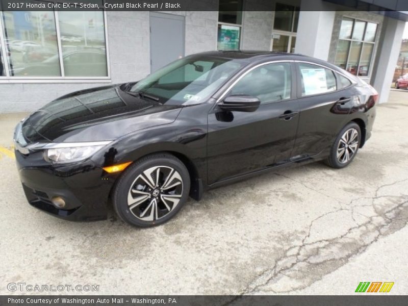 Crystal Black Pearl / Black 2017 Honda Civic EX-T Sedan