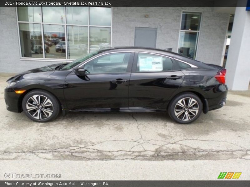 Crystal Black Pearl / Black 2017 Honda Civic EX-T Sedan