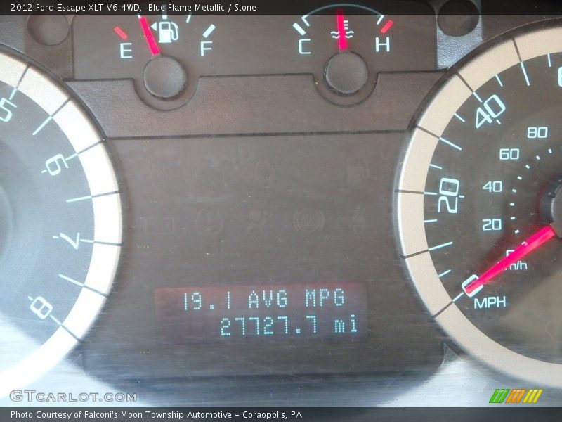 Blue Flame Metallic / Stone 2012 Ford Escape XLT V6 4WD