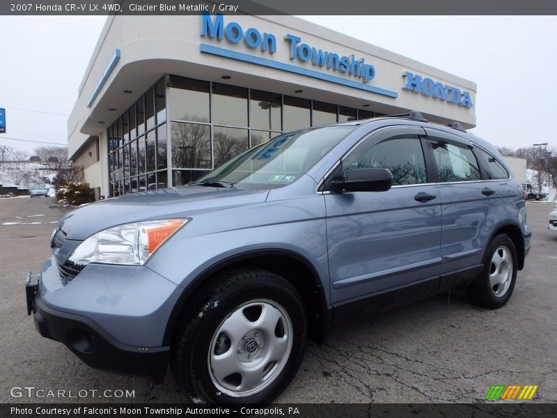Glacier Blue Metallic / Gray 2007 Honda CR-V LX 4WD