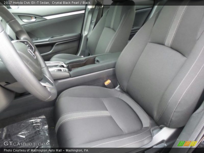 Crystal Black Pearl / Black 2017 Honda Civic EX-T Sedan