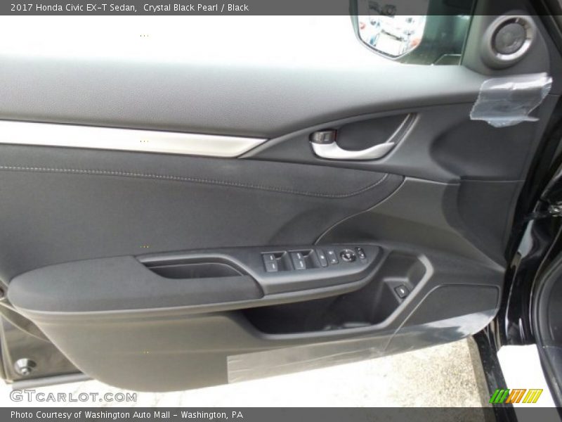 Crystal Black Pearl / Black 2017 Honda Civic EX-T Sedan