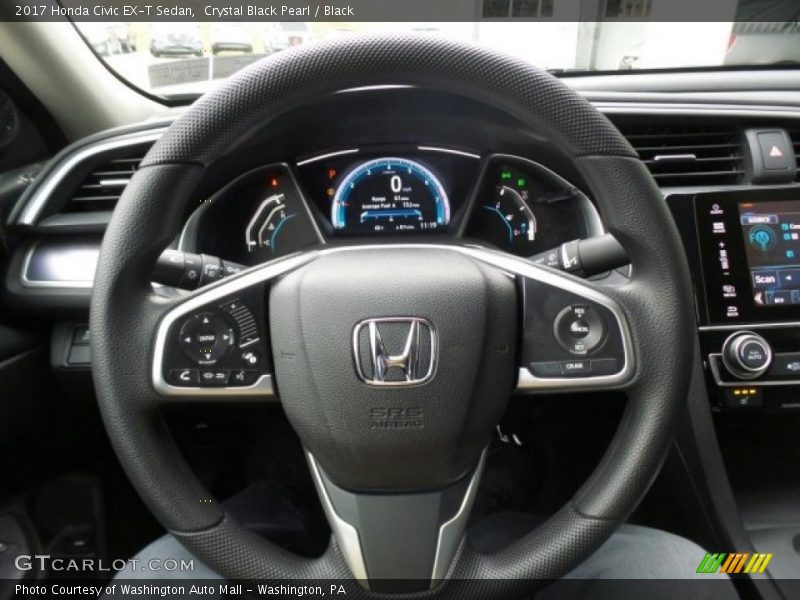 Crystal Black Pearl / Black 2017 Honda Civic EX-T Sedan