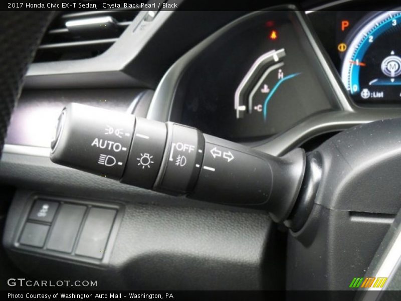Crystal Black Pearl / Black 2017 Honda Civic EX-T Sedan