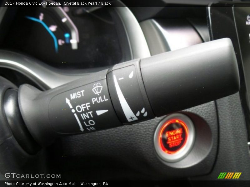 Crystal Black Pearl / Black 2017 Honda Civic EX-T Sedan