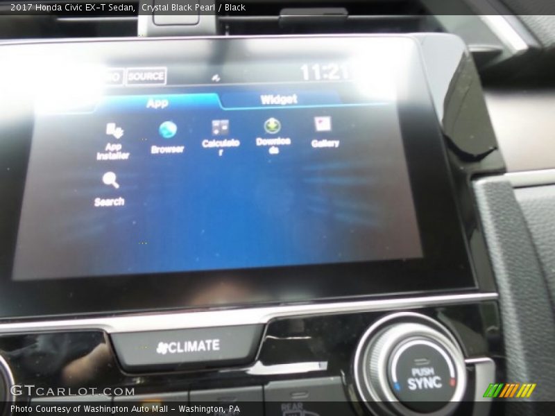 Crystal Black Pearl / Black 2017 Honda Civic EX-T Sedan