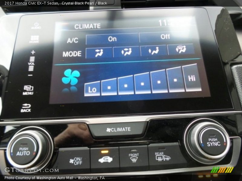 Crystal Black Pearl / Black 2017 Honda Civic EX-T Sedan
