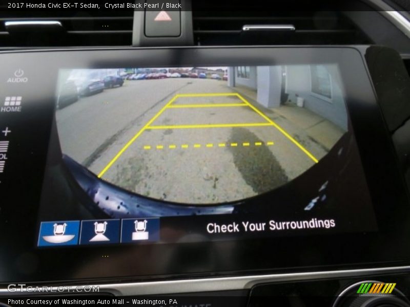 Crystal Black Pearl / Black 2017 Honda Civic EX-T Sedan