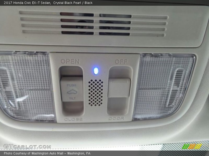 Crystal Black Pearl / Black 2017 Honda Civic EX-T Sedan