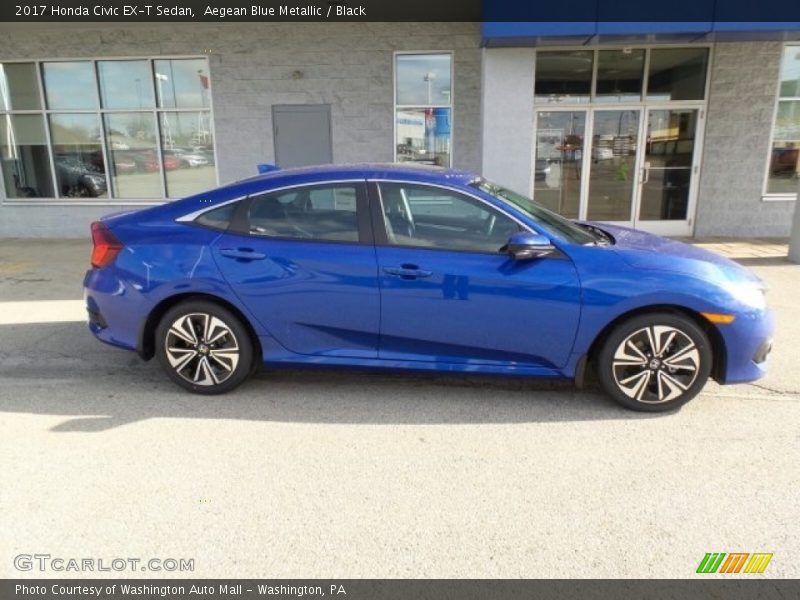 Aegean Blue Metallic / Black 2017 Honda Civic EX-T Sedan