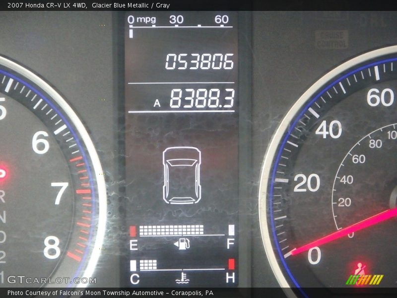 Glacier Blue Metallic / Gray 2007 Honda CR-V LX 4WD