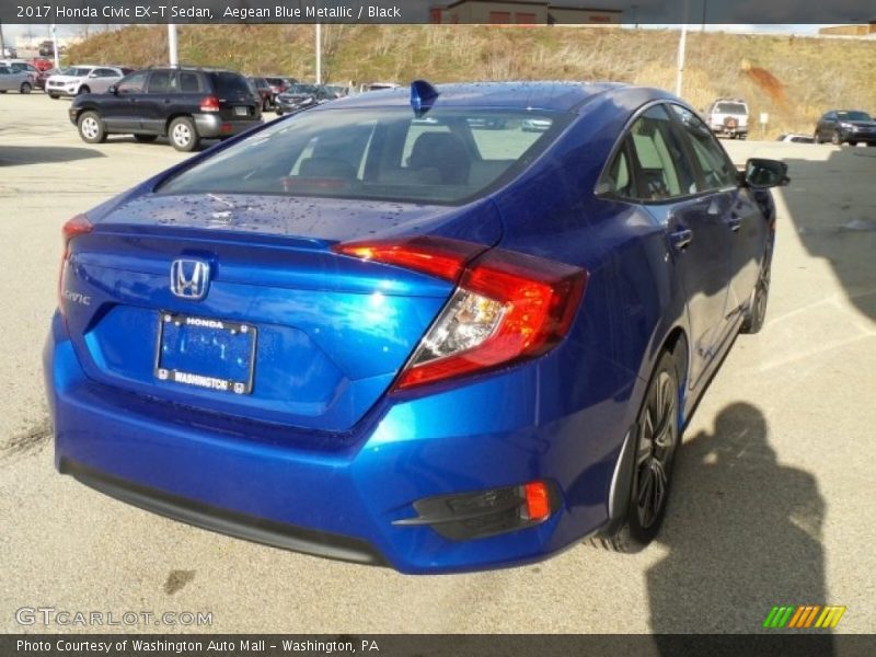 Aegean Blue Metallic / Black 2017 Honda Civic EX-T Sedan