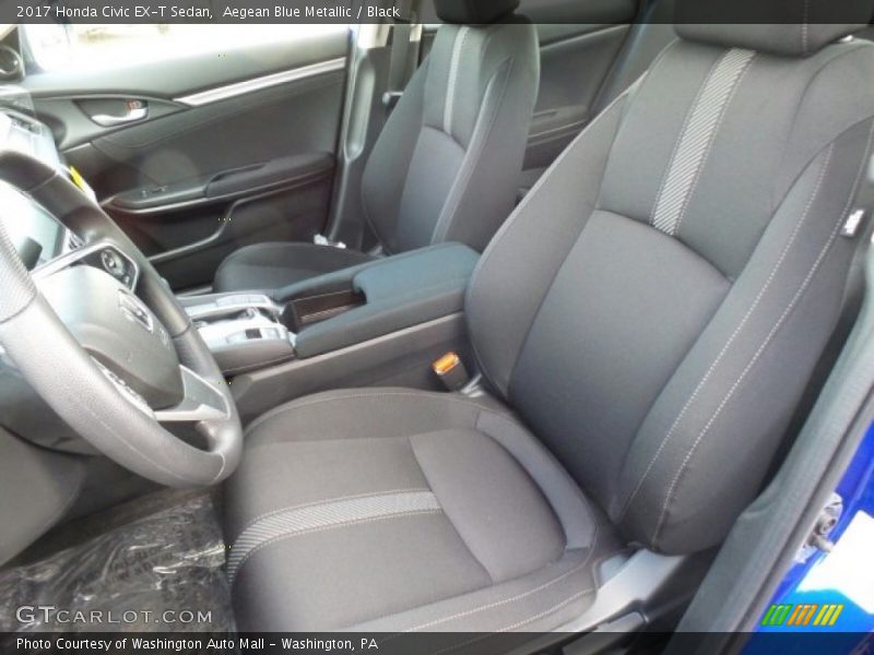 Aegean Blue Metallic / Black 2017 Honda Civic EX-T Sedan