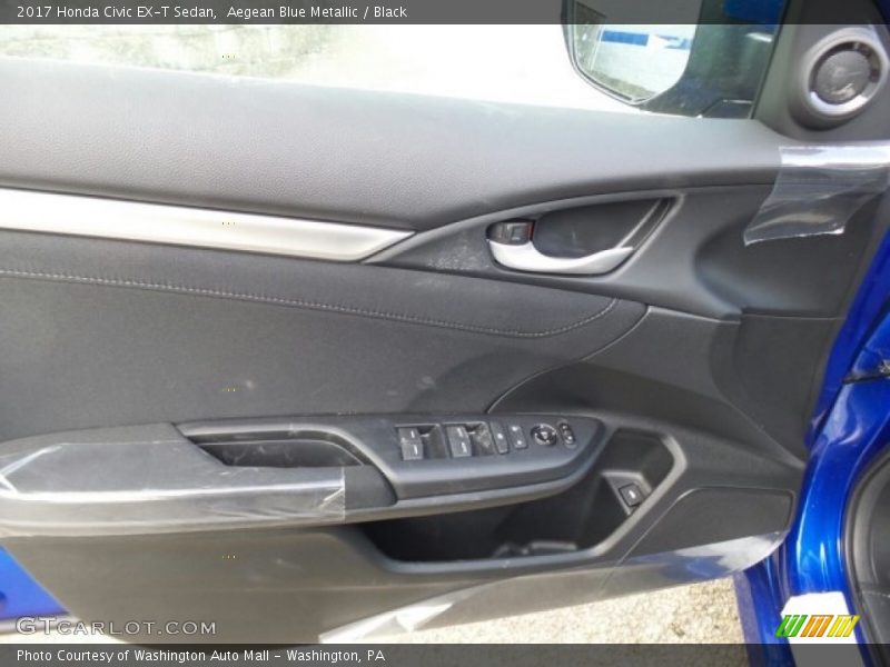 Aegean Blue Metallic / Black 2017 Honda Civic EX-T Sedan