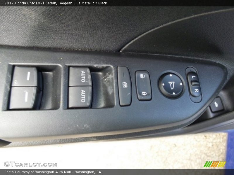 Aegean Blue Metallic / Black 2017 Honda Civic EX-T Sedan