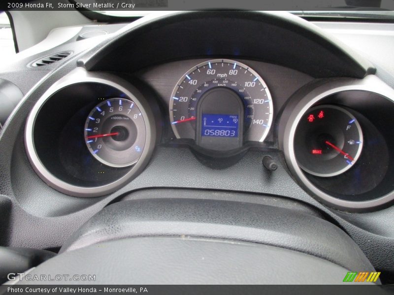 Storm Silver Metallic / Gray 2009 Honda Fit