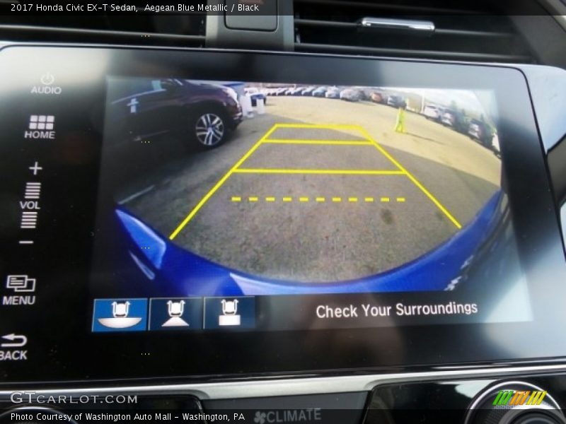 Aegean Blue Metallic / Black 2017 Honda Civic EX-T Sedan