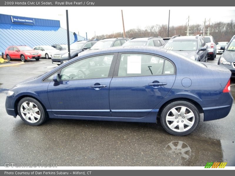 Royal Blue Pearl / Gray 2009 Honda Civic LX Sedan