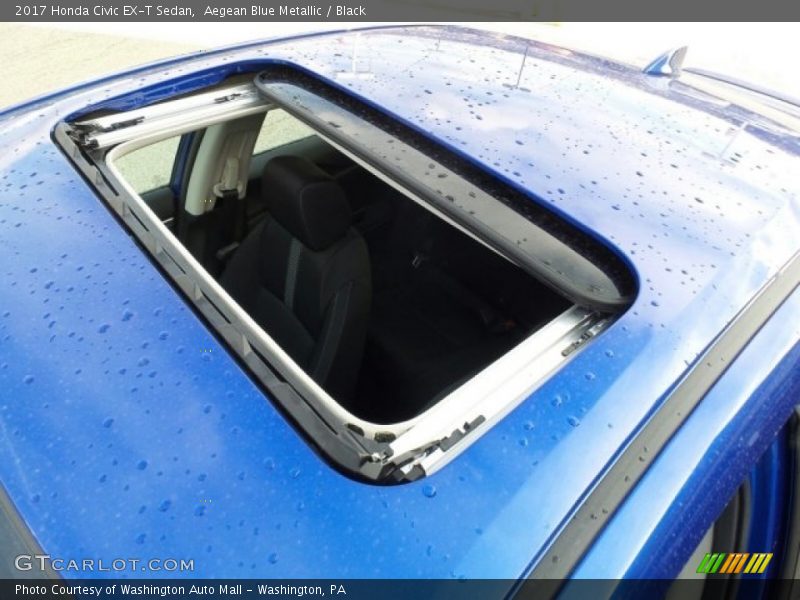 Aegean Blue Metallic / Black 2017 Honda Civic EX-T Sedan