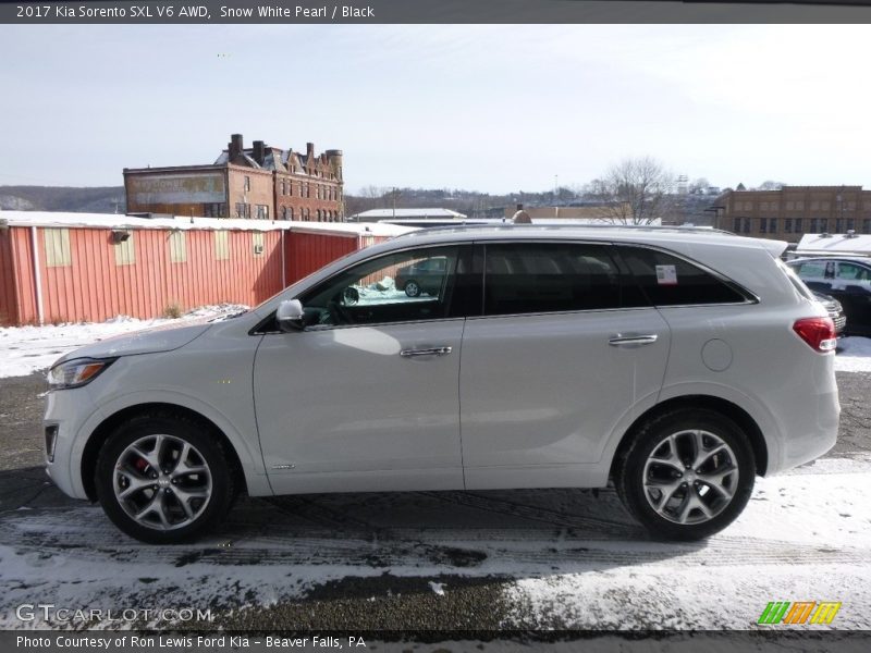 Snow White Pearl / Black 2017 Kia Sorento SXL V6 AWD