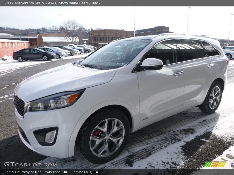 Snow White Pearl / Black 2017 Kia Sorento SXL V6 AWD