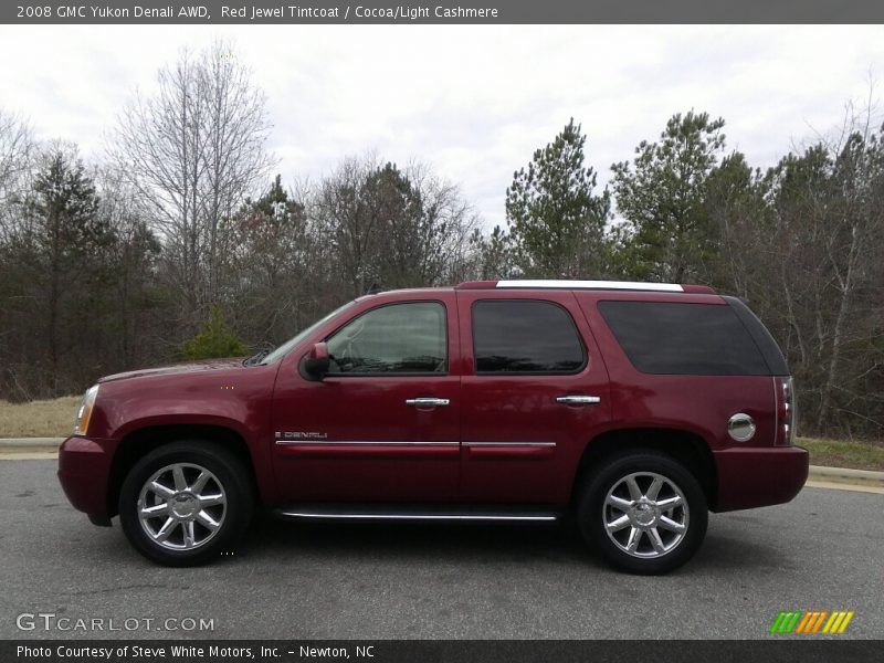 Red Jewel Tintcoat / Cocoa/Light Cashmere 2008 GMC Yukon Denali AWD