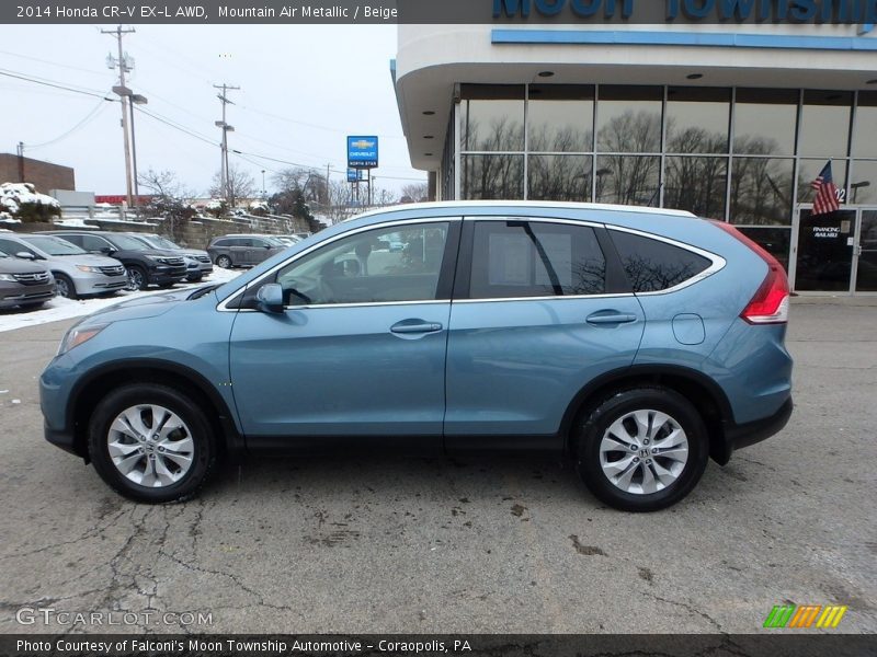 Mountain Air Metallic / Beige 2014 Honda CR-V EX-L AWD