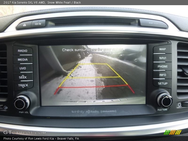 Snow White Pearl / Black 2017 Kia Sorento SXL V6 AWD
