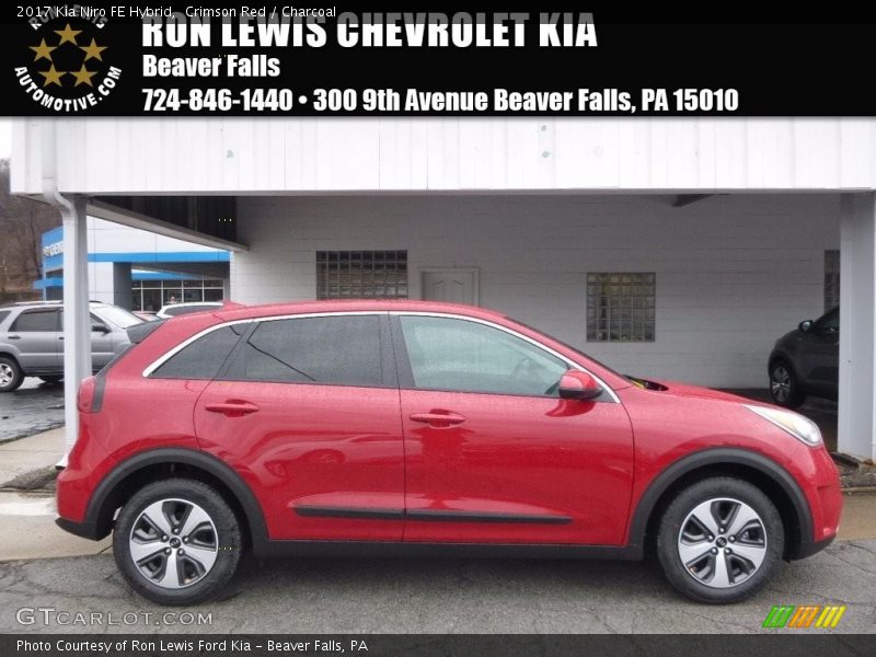Crimson Red / Charcoal 2017 Kia Niro FE Hybrid