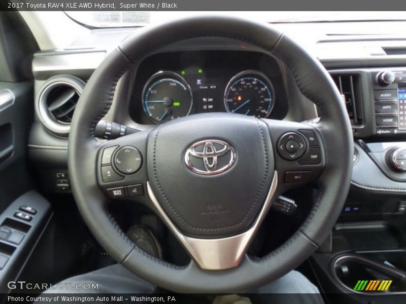 Super White / Black 2017 Toyota RAV4 XLE AWD Hybrid