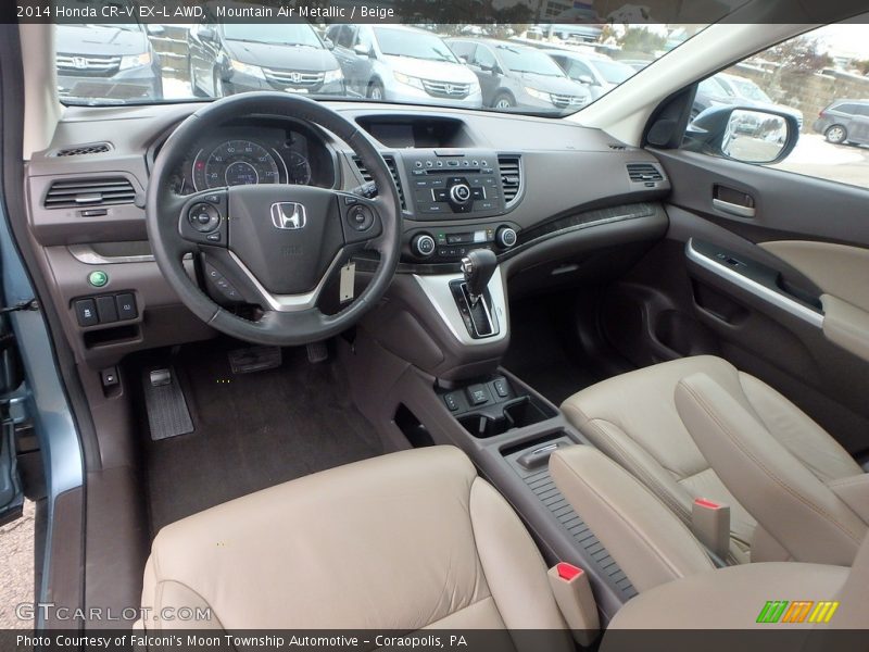 Mountain Air Metallic / Beige 2014 Honda CR-V EX-L AWD