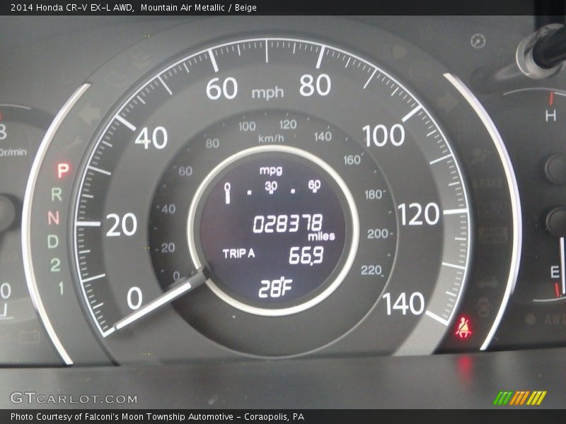 Mountain Air Metallic / Beige 2014 Honda CR-V EX-L AWD