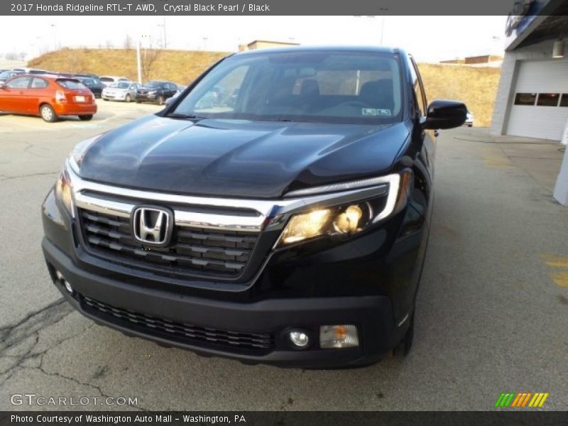Crystal Black Pearl / Black 2017 Honda Ridgeline RTL-T AWD