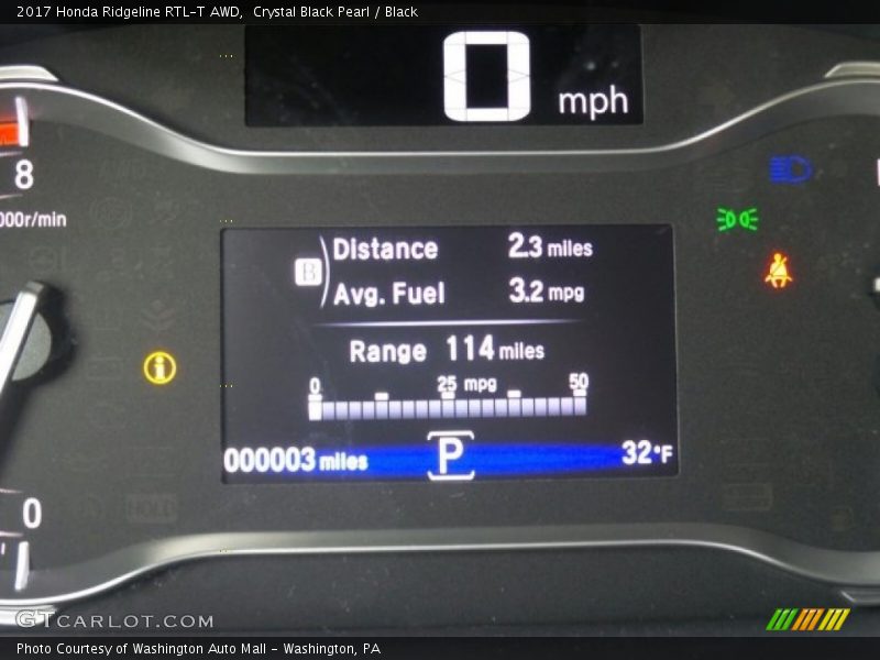 Controls of 2017 Ridgeline RTL-T AWD