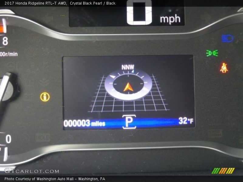 Crystal Black Pearl / Black 2017 Honda Ridgeline RTL-T AWD