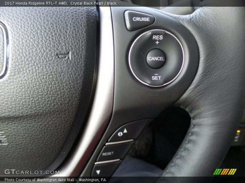 Controls of 2017 Ridgeline RTL-T AWD