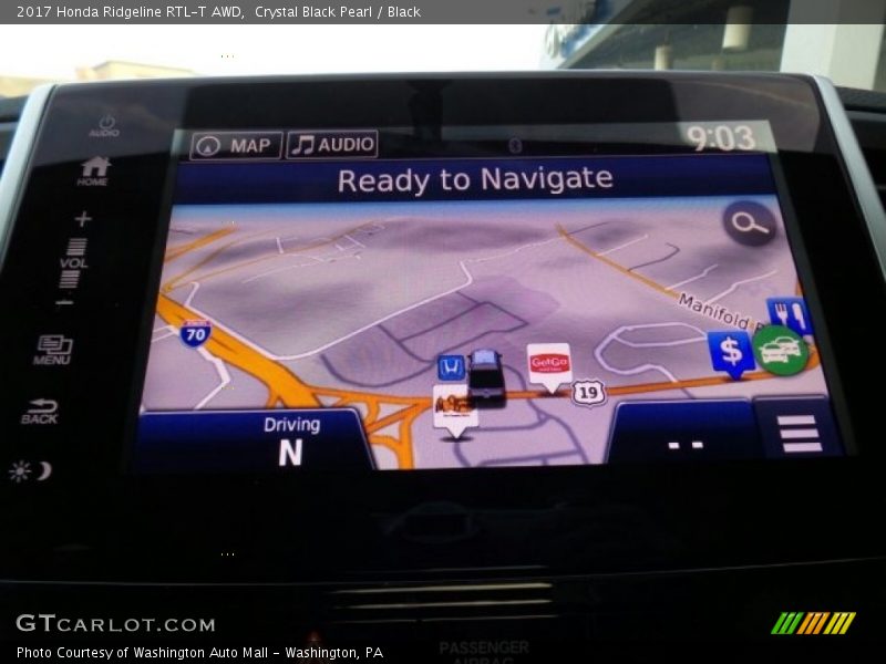 Navigation of 2017 Ridgeline RTL-T AWD