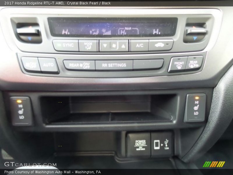 Controls of 2017 Ridgeline RTL-T AWD
