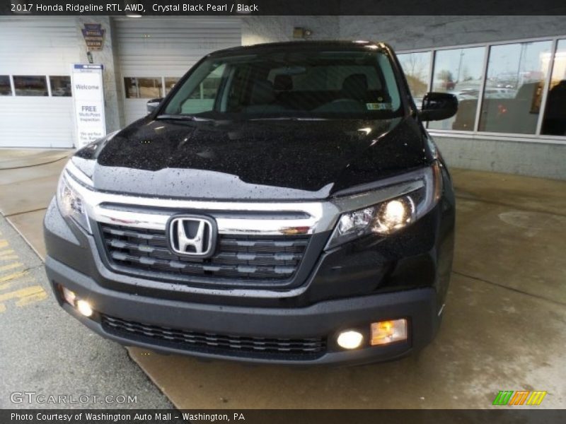 Crystal Black Pearl / Black 2017 Honda Ridgeline RTL AWD