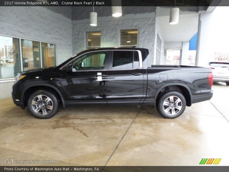 Crystal Black Pearl / Black 2017 Honda Ridgeline RTL AWD
