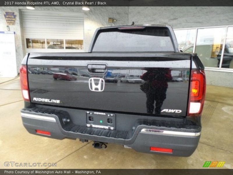 Crystal Black Pearl / Black 2017 Honda Ridgeline RTL AWD