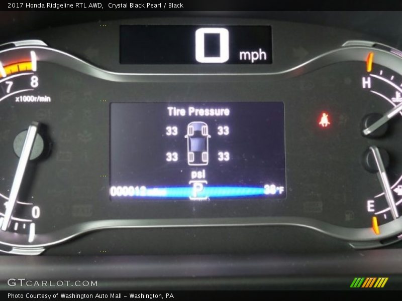 Crystal Black Pearl / Black 2017 Honda Ridgeline RTL AWD