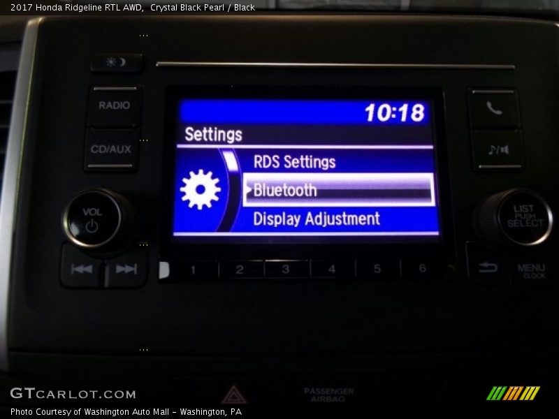 Crystal Black Pearl / Black 2017 Honda Ridgeline RTL AWD