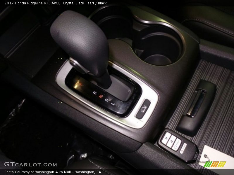 Crystal Black Pearl / Black 2017 Honda Ridgeline RTL AWD