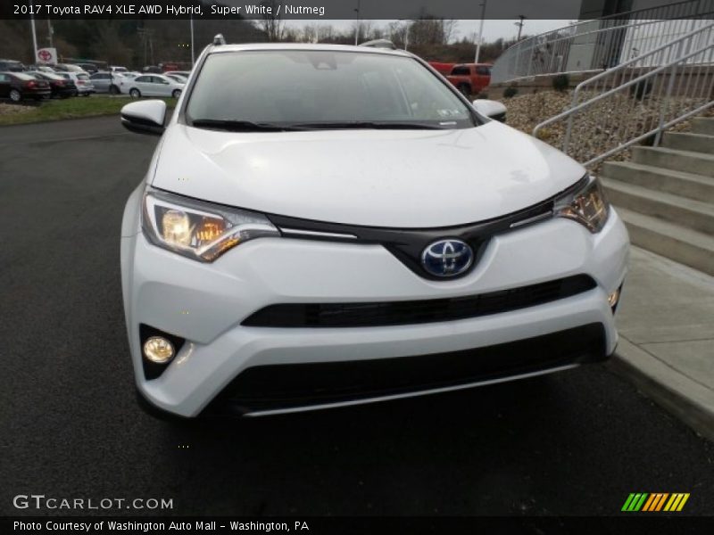 Super White / Nutmeg 2017 Toyota RAV4 XLE AWD Hybrid