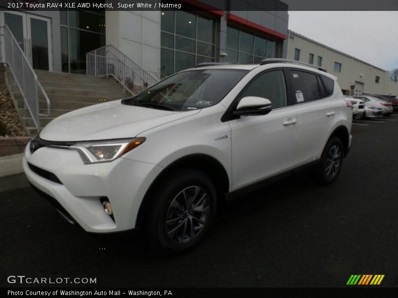 Super White / Nutmeg 2017 Toyota RAV4 XLE AWD Hybrid