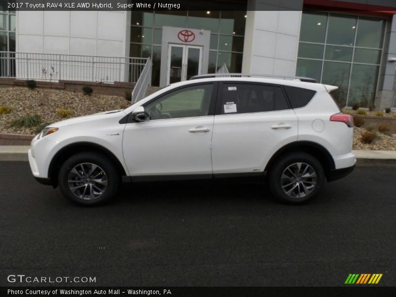 Super White / Nutmeg 2017 Toyota RAV4 XLE AWD Hybrid