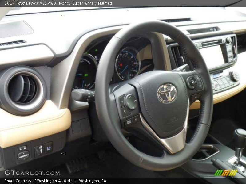Super White / Nutmeg 2017 Toyota RAV4 XLE AWD Hybrid