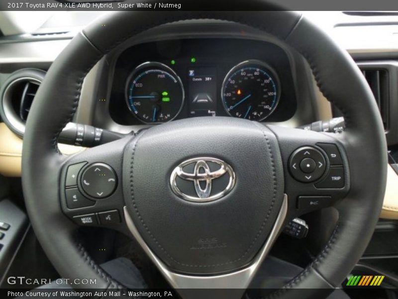 Super White / Nutmeg 2017 Toyota RAV4 XLE AWD Hybrid